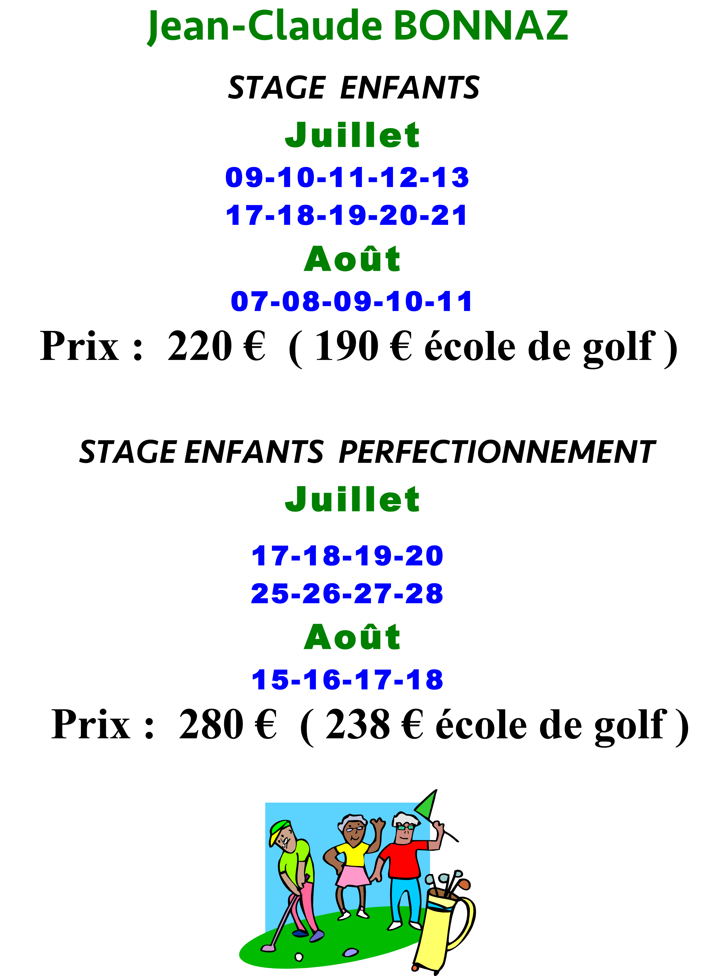 Stage de Golf